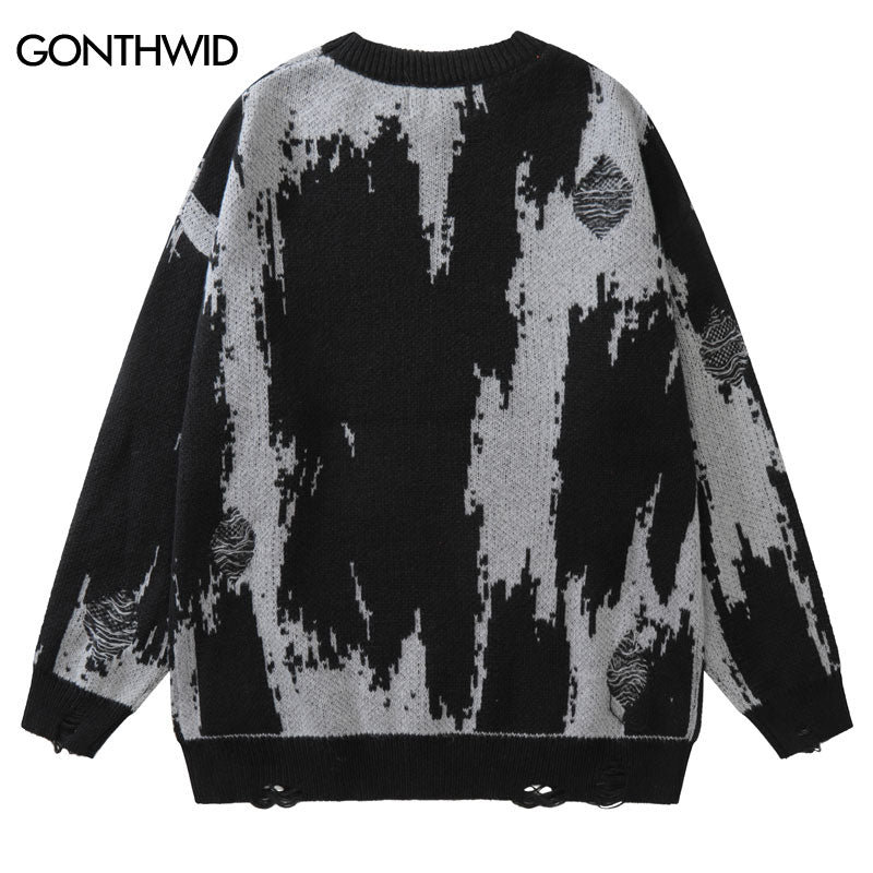 Y2K Vintage Ripped Knit Sweater