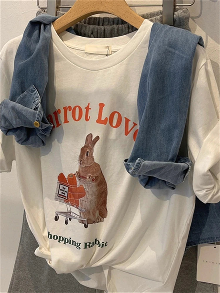 Y2K Carrot Lover Graphic T-Shirt