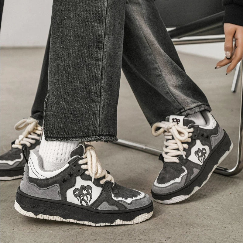 Y2K Punk Goth Retro Skate Sneakers