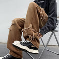 Vintage Washed Loose Straight-Leg Jeans