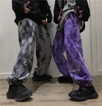 Harajuku Tie-Dye Embroidered Pants