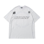 Y2K Oversized Reflective Strip T-Shirt