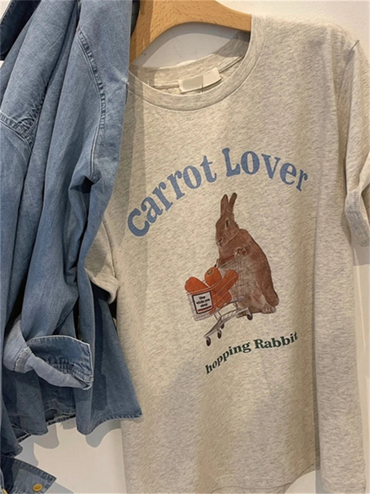 Y2K Carrot Lover Graphic T-Shirt