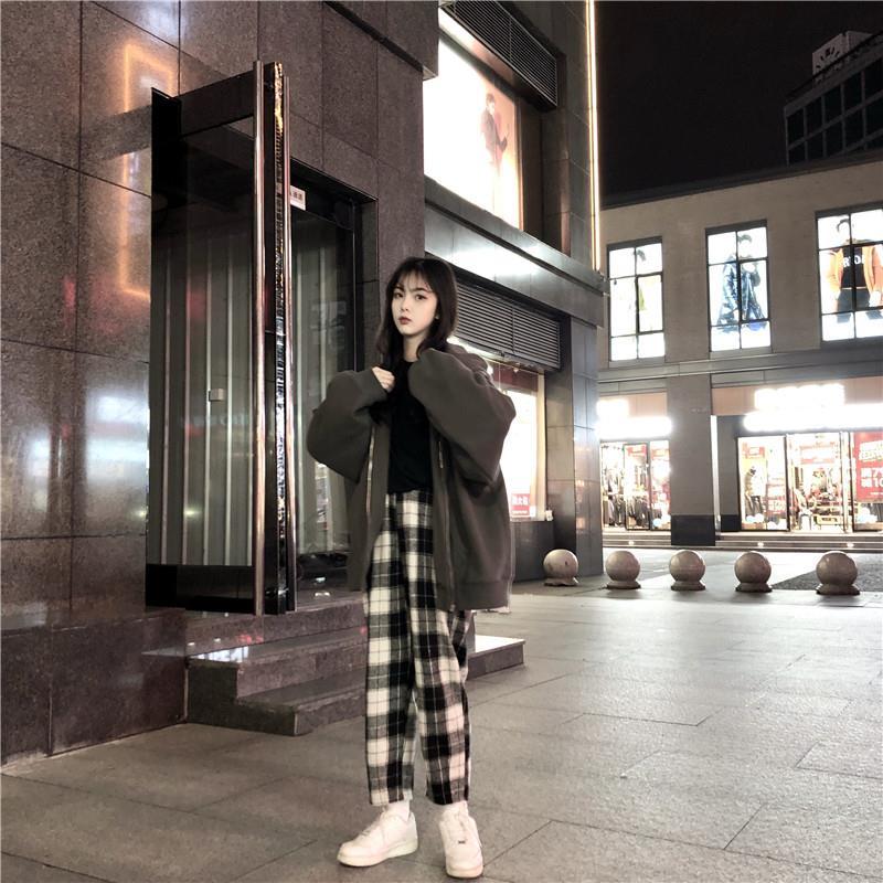 Harajuku Plaid Harem Pants