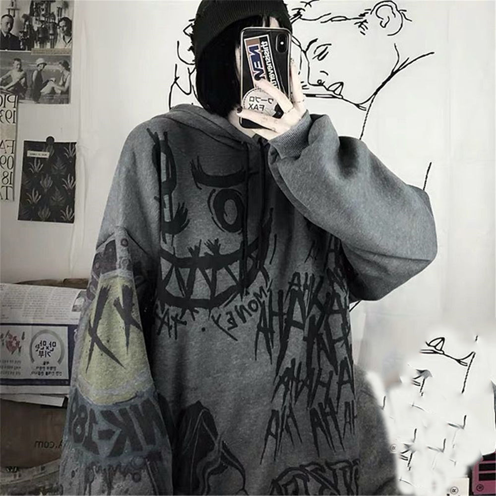 Harajuku Gothic Tie-Dye Devil Hoodie