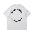 Y2K Oversized Reflective Strip T-Shirt