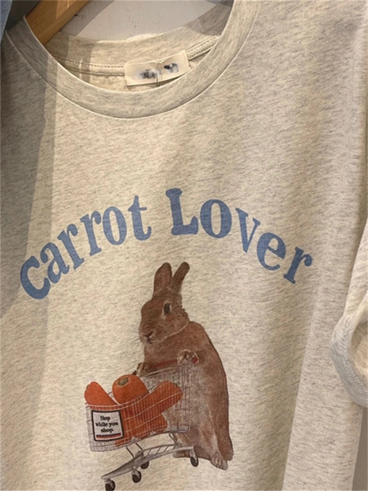 Y2K Carrot Lover Graphic T-Shirt