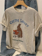 Y2K Carrot Lover Graphic T-Shirt
