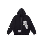 Vintage Grunge Graffiti Zip-Up Hoodie