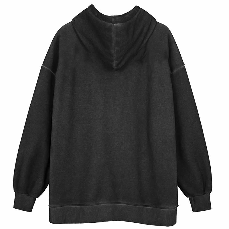 Goth Angel Y2K Zip-Up Hoodie Jacket