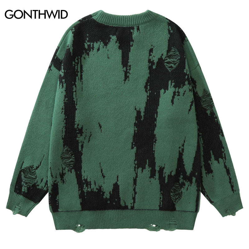 Y2K Vintage Ripped Knit Sweater