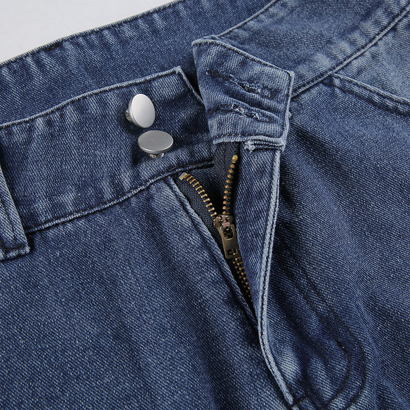 Vintage High-Waist Cargo Jeans
