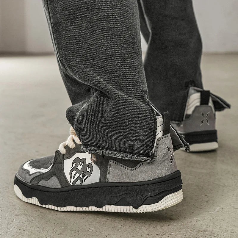 Y2K Punk Goth Retro Skate Sneakers