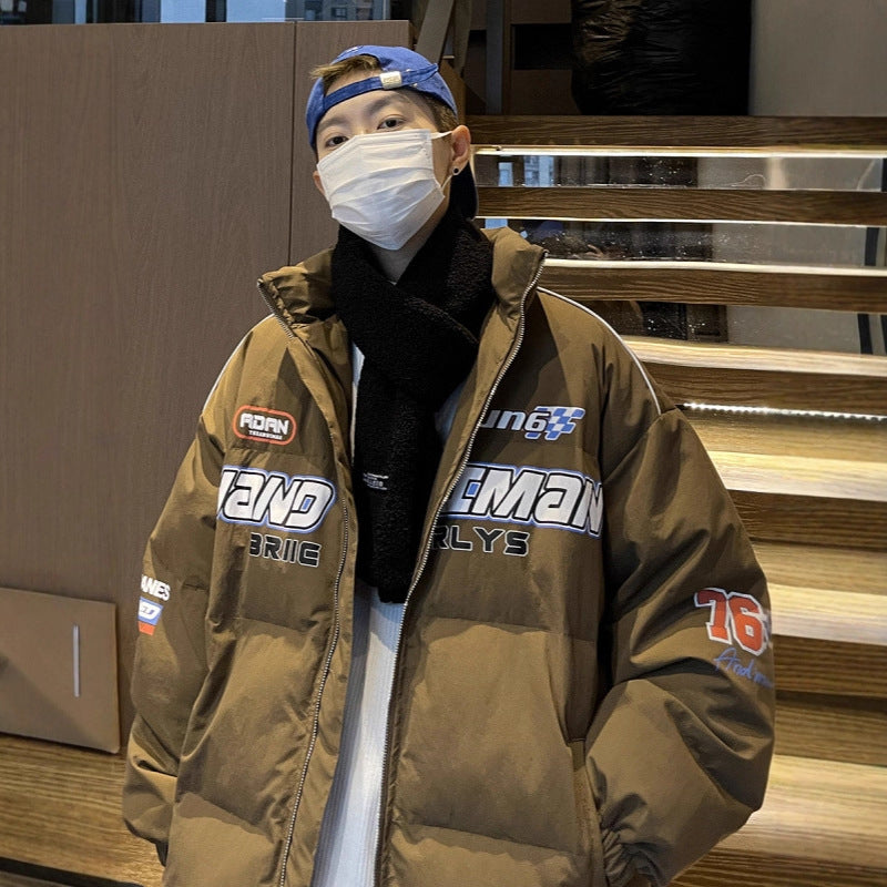 Y2K Oversized Racing Puffer Jacket