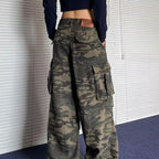 American Washed Vintage Camouflage Jeans