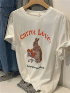 Y2K Carrot Lover Graphic T-Shirt
