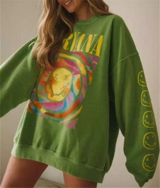 Y2K Cartoon Oversized Graphic Sweatshi