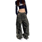American Washed Vintage Camouflage Jeans