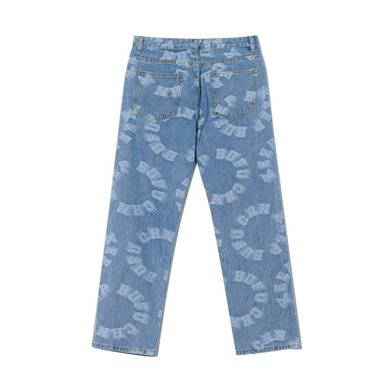 High Street Retro Distressed Baggy Jeans