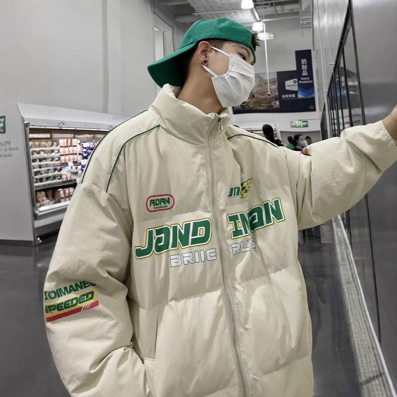 Y2K Oversized Racing Puffer Jacket