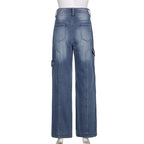 Vintage High-Waist Cargo Jeans