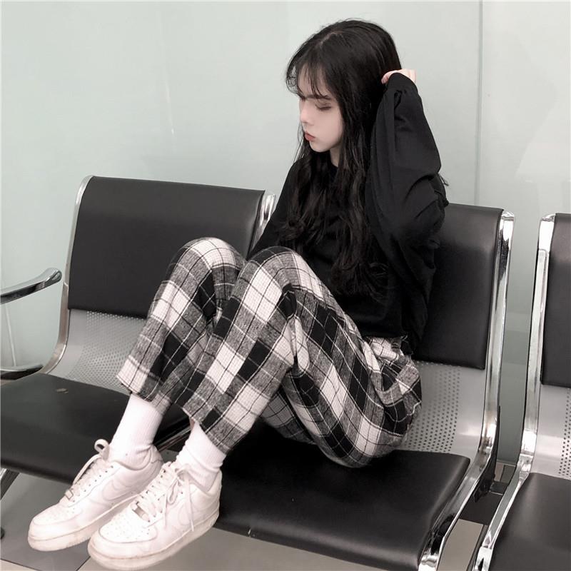 Harajuku Plaid Harem Pants