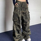 American Washed Vintage Camouflage Jeans