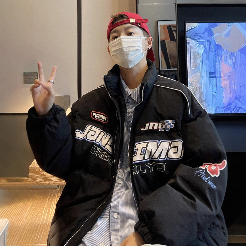 Y2K Oversized Racing Puffer Jacket