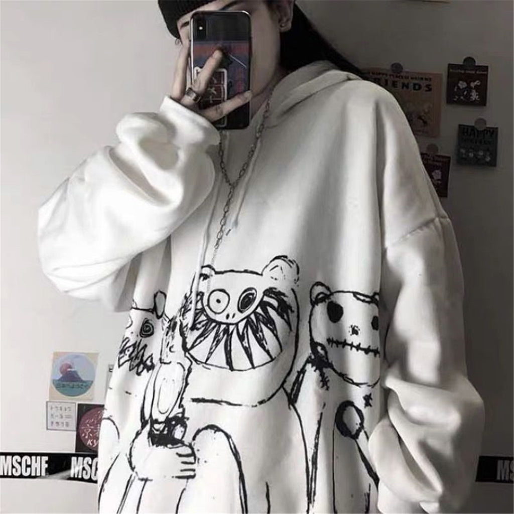 Harajuku Gothic Tie-Dye Devil Hoodie