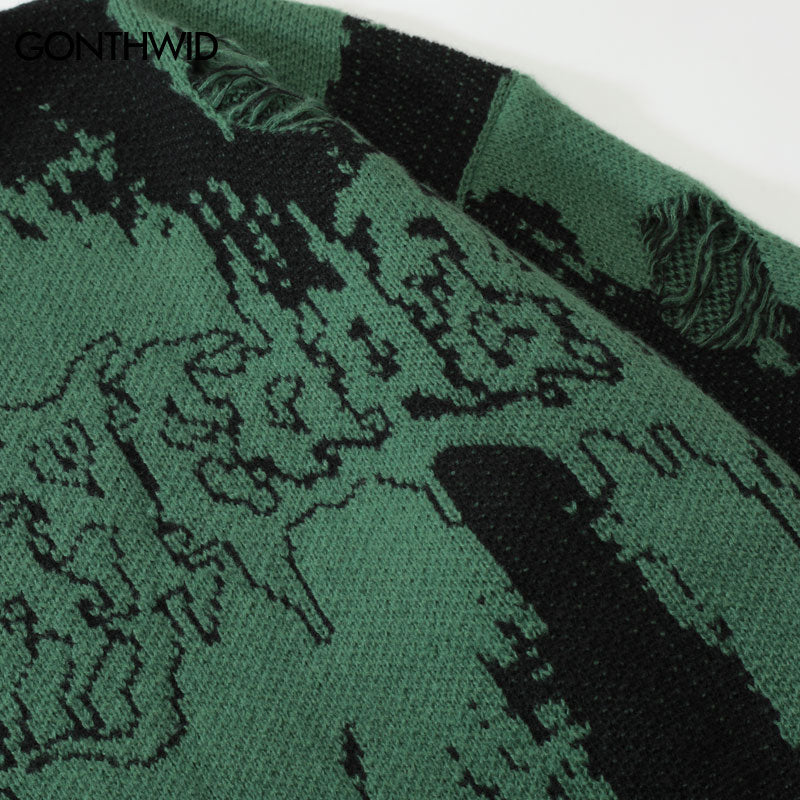 Y2K Vintage Ripped Knit Sweater