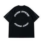 Y2K Oversized Reflective Strip T-Shirt