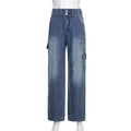 Vintage High-Waist Cargo Jeans